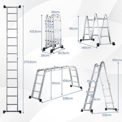 Многофункциональная лестница Costway TH10023 (Silver) Thumb