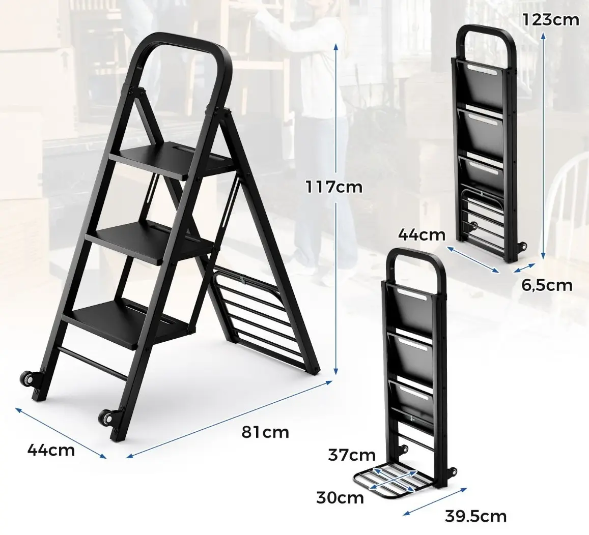 Scara-carucior pliabil Costway TH10082DK (Black)