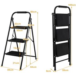 Стремянка Costway TJ10007DK (Black) Thumb