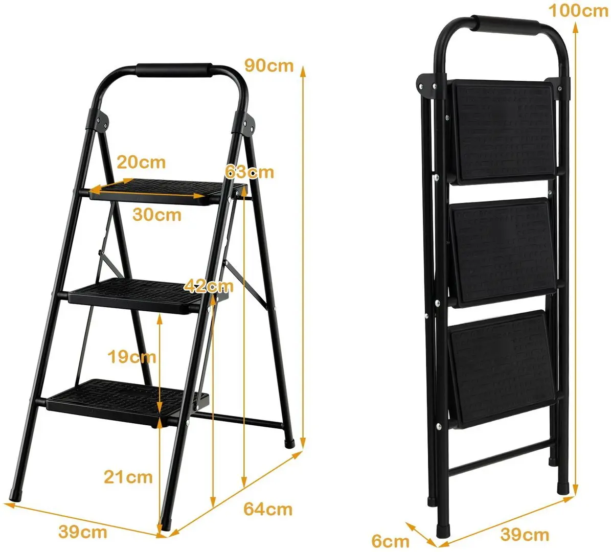 Стремянка Costway TJ10007DK (Black) - 7