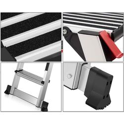 Стремянка металлическая Costway TL35288 (Silver/Black) Thumb