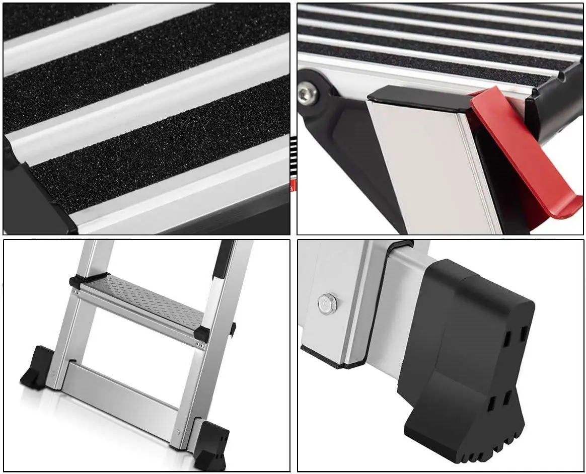 Стремянка металлическая Costway TL35288 (Silver/Black)