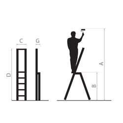 Scara din aluminiu Drabest DR125ALD-6 (Grey) Thumb