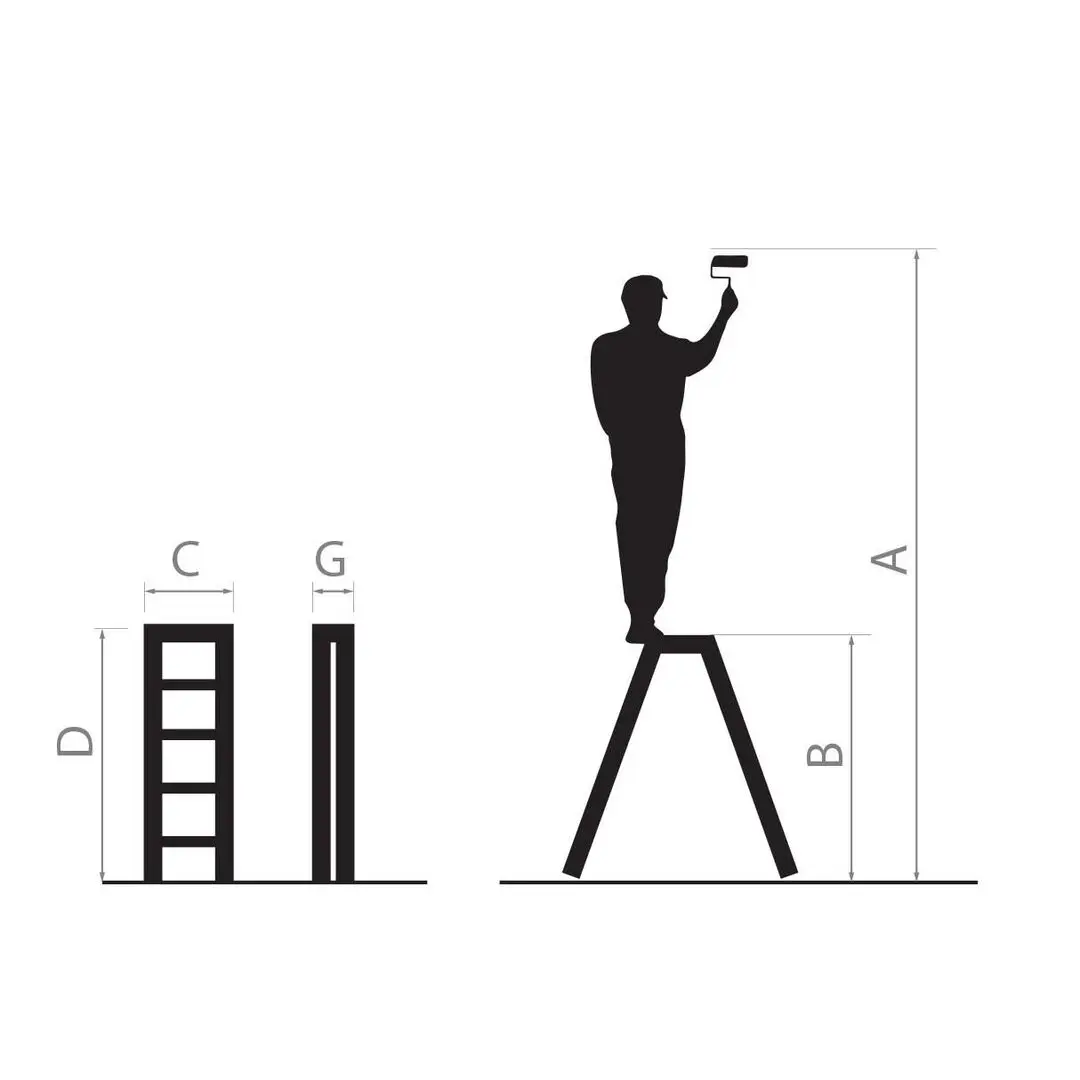 Scara din aluminiu Drabest DR125ALDD-3 (Grey) - 2