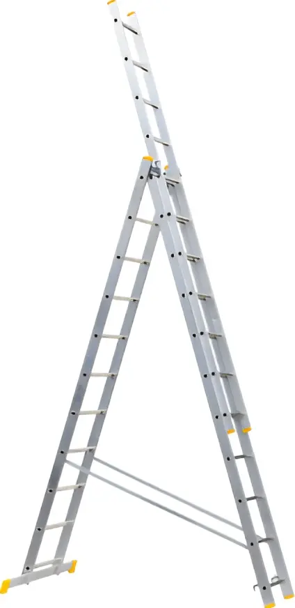 Лестница алюминиевая трехсекционная Evotools 1167 681835 3x9