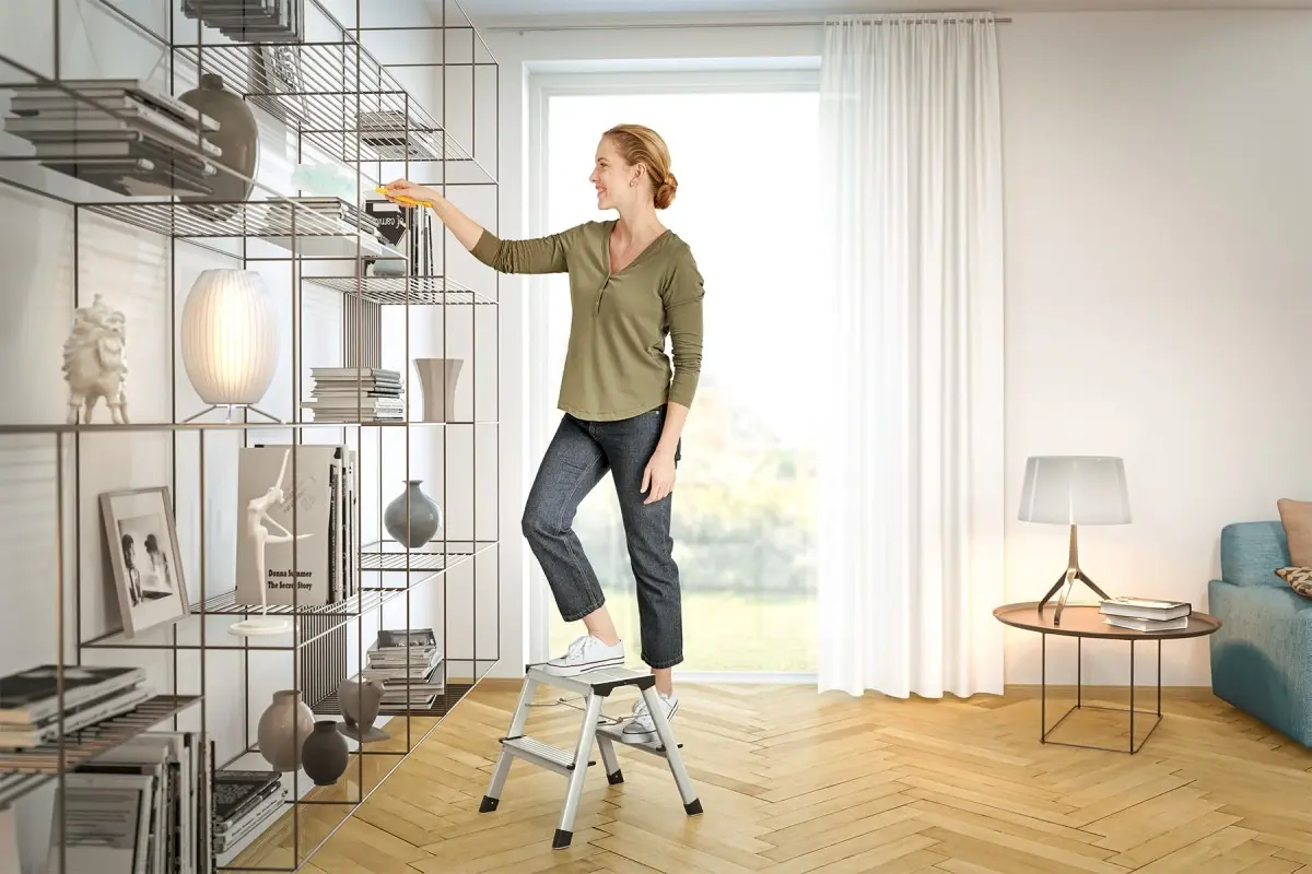 Двухсекционная алюминиевая cтремянка Hailo D60 Standart Line 2x3