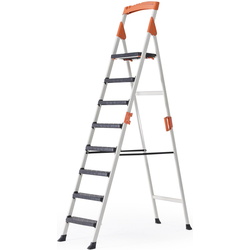 Стремянка Heniver Stars Ladder 7+1 (White/Gray/Orange)