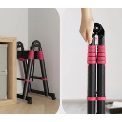 Scara telescopica Homcom B72-033V02RD 379cm (Red/Black) Thumb