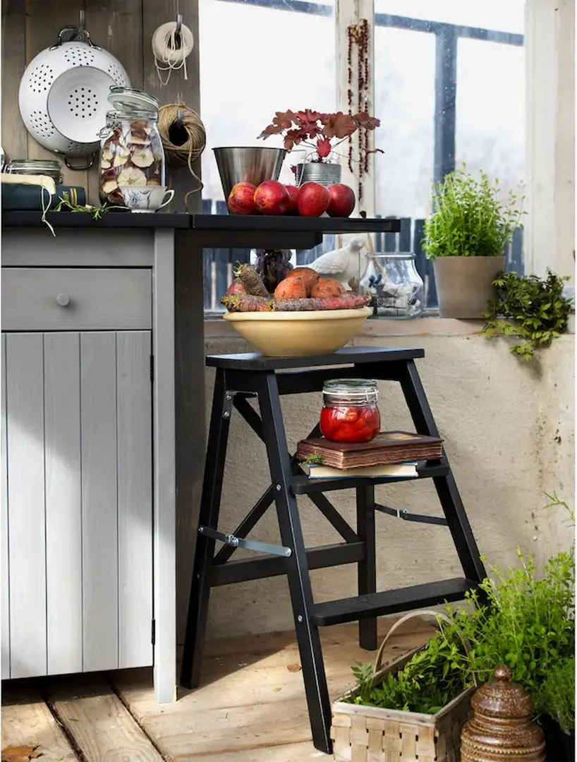 Scara Ikea Bekvam 3 trepte 63cm (Negru)