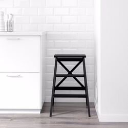 Scara Ikea Bekvam 3 trepte 63cm (Negru) Thumb