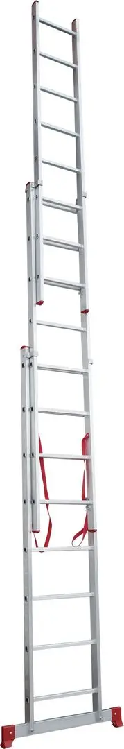 Лестница алюминиевая трёхсекционная Новая Высота 2230308 (3x8) - 2