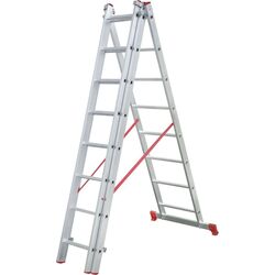 Лестница алюминиевая трёхсекционная Новая Высота 2230308 (3x8) Thumb