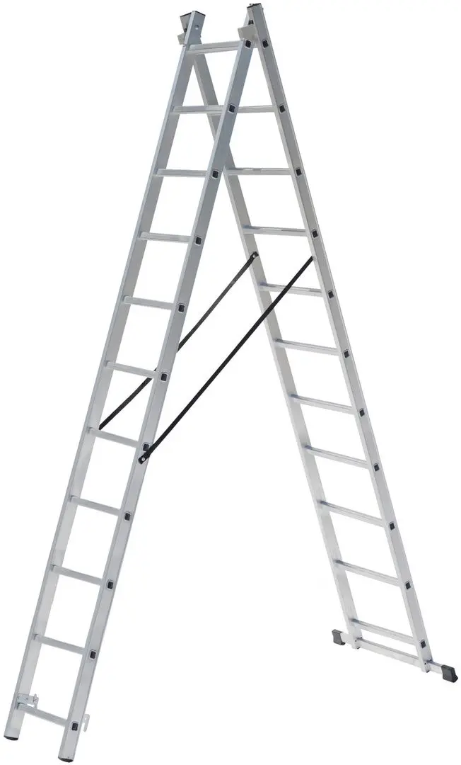 Scara din aluminiu dubla SDGroup 2x11 4.55m (Silver)