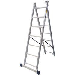 Двухсекционная алюминиевая лестница SDGroup 2x6 2.5m (Silver) Thumb