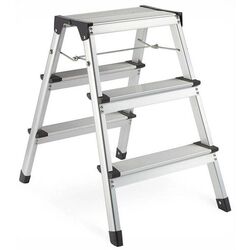 Стремянка металлическая VonHaus 3500096 (Silver/Black)