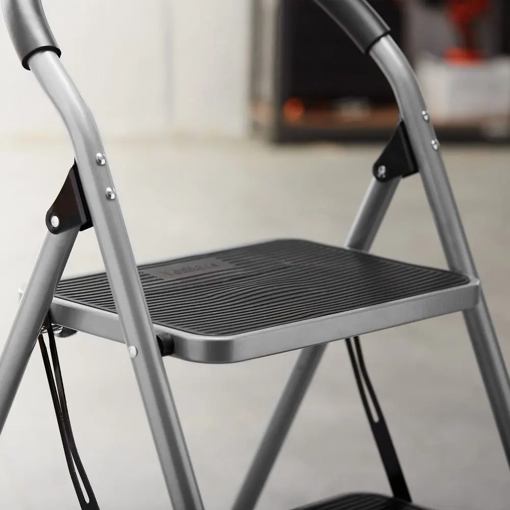 Стремянка металлическая VonHaus 3500098 (Silver/Black)