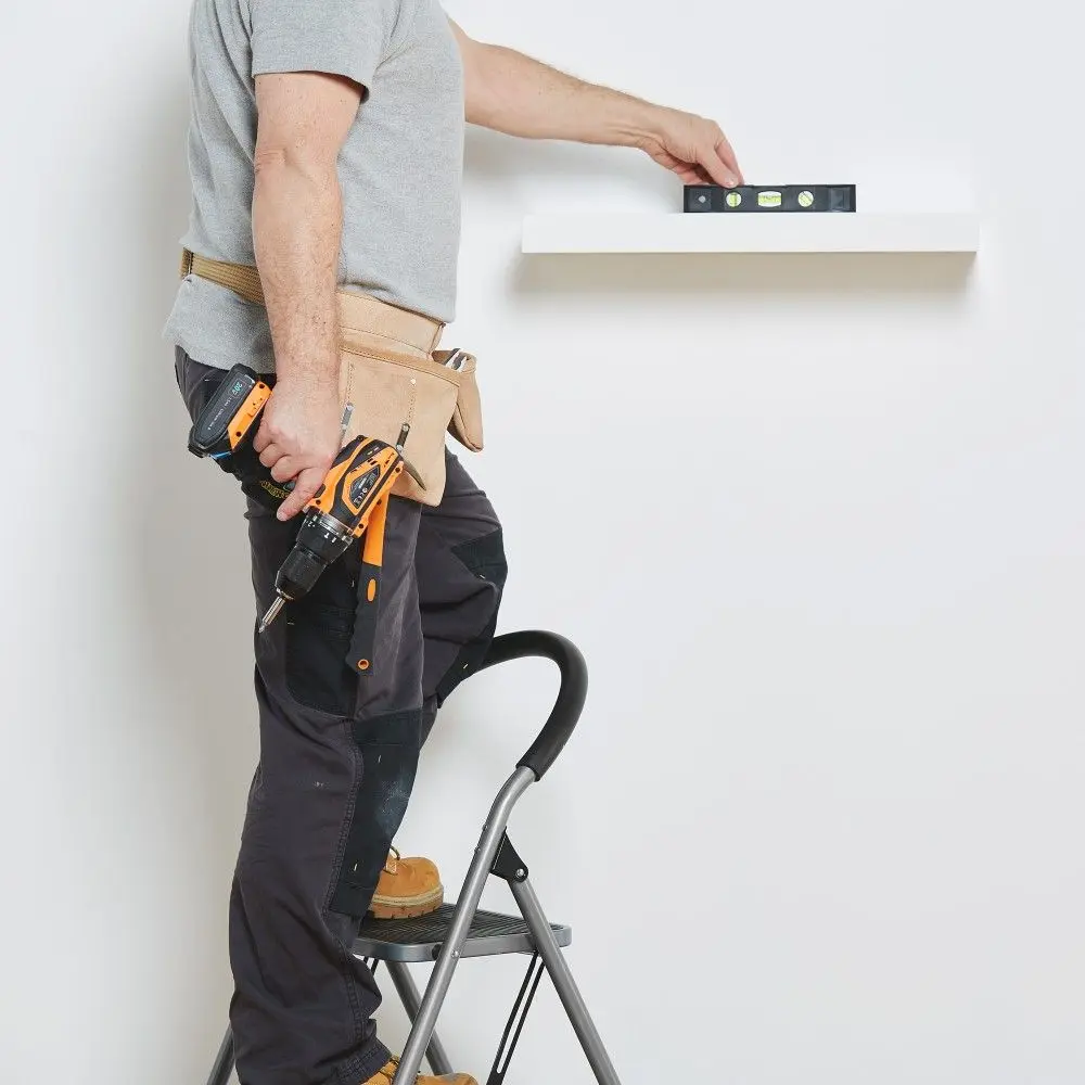 Стремянка металлическая VonHaus 3500098 (Silver/Black)