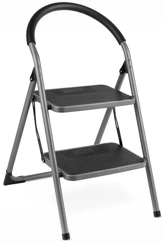 Стремянка металлическая VonHaus 3500098 (Silver/Black)