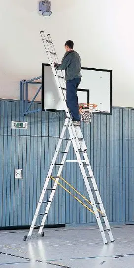 Лестница алюминиевая трехсекционная Zarges Abru 48922