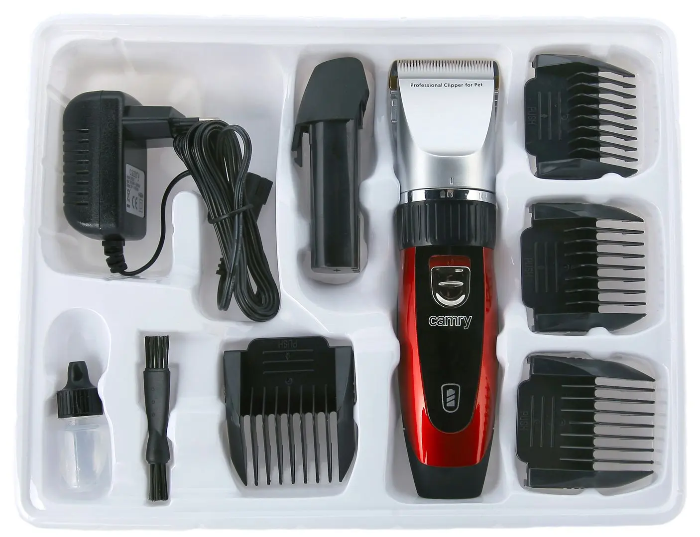 Masina de tuns animale de companie Camry CR 2821 (Black/Red)