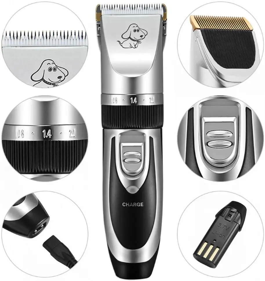 Masina de tuns animale de companie Rovo T3 (Silver/Black)