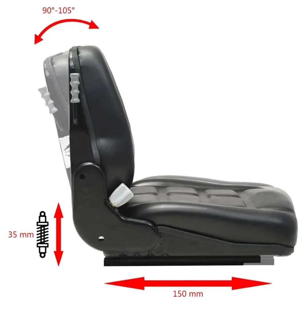 Сиденье для минитрактора VidaXL 142320 (Black)