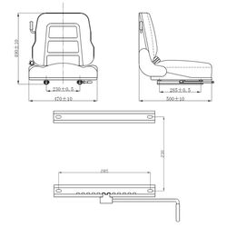 Сиденье для минитрактора VidaXL 142320 (Black) Thumb