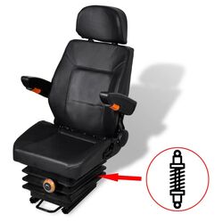 Scaun pentru minitractor VidaXL 210158 (Black) Thumb