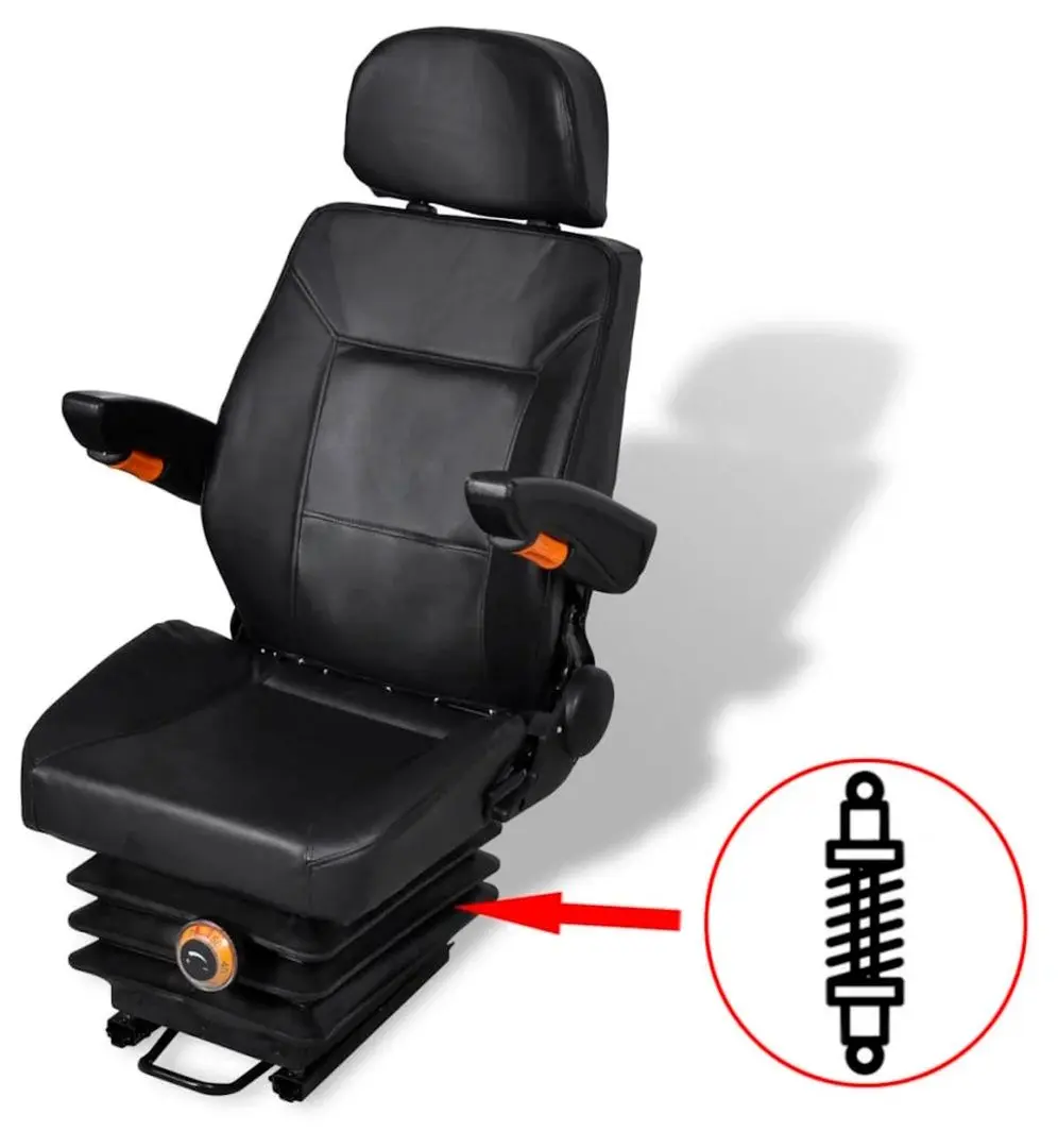 Scaun pentru minitractor VidaXL 210158 (Black)