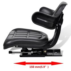 Scaun pentru minitractor VidaXL 210202 (Black) Thumb