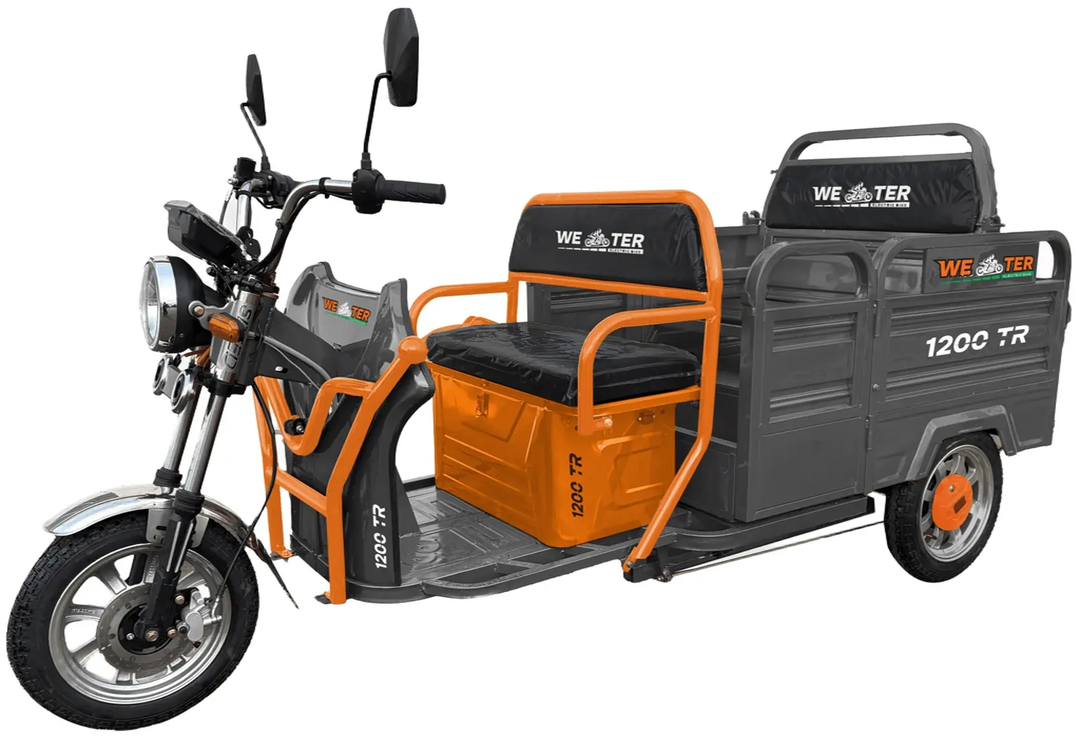 Трёхколёсный электроскутер Weter 1200 TR (Orange/Grey)