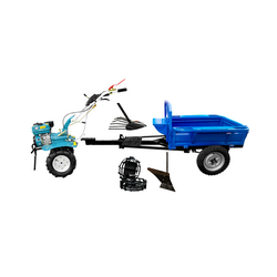 Мотоблок с прицепным оборудованием Dakard DKD 1000B + DKD 500 + Мет. Колеса + Плуг x2 (Blue)