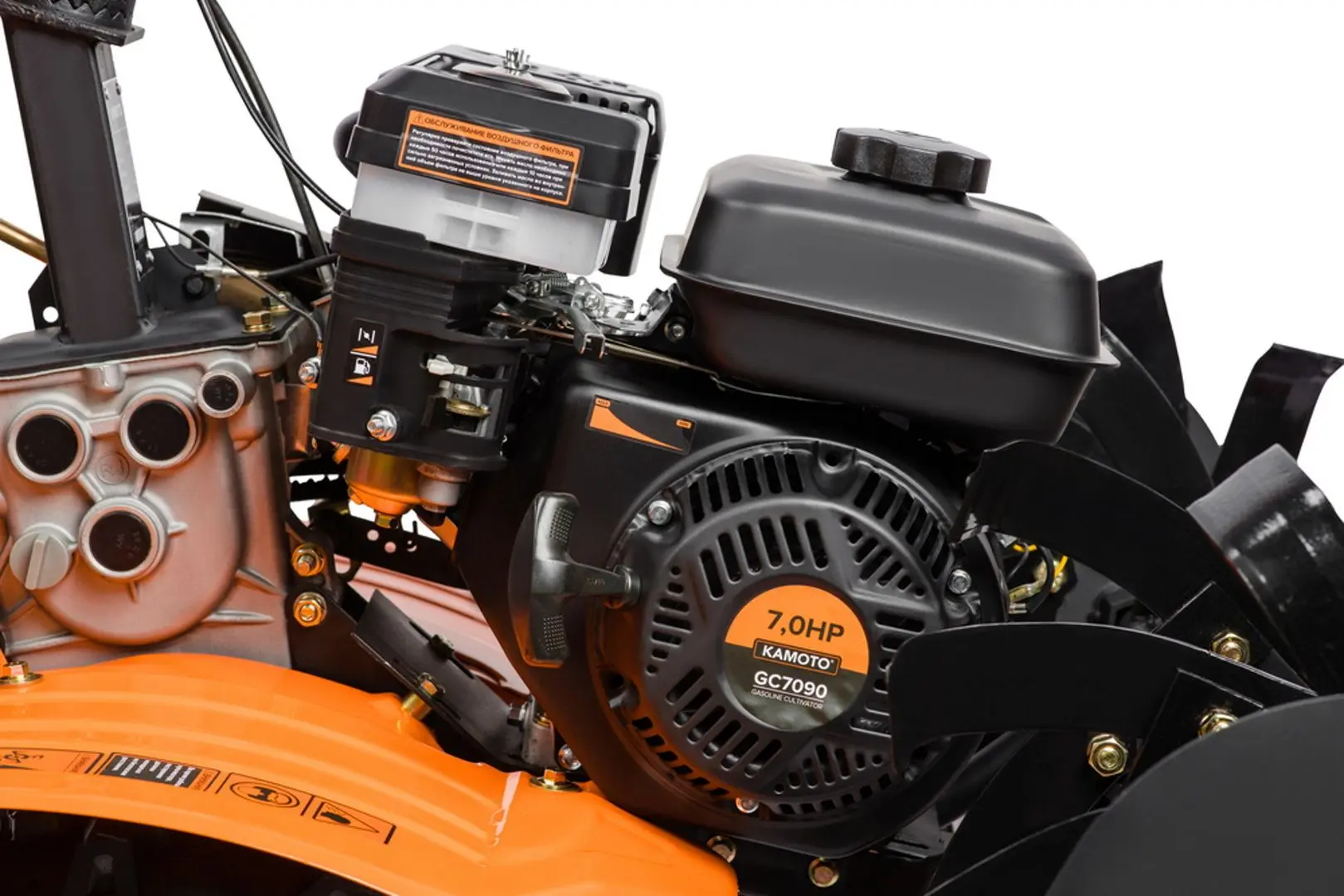 Motocultivator Kamoto GC7090 + freza (Black/Orange) - 11