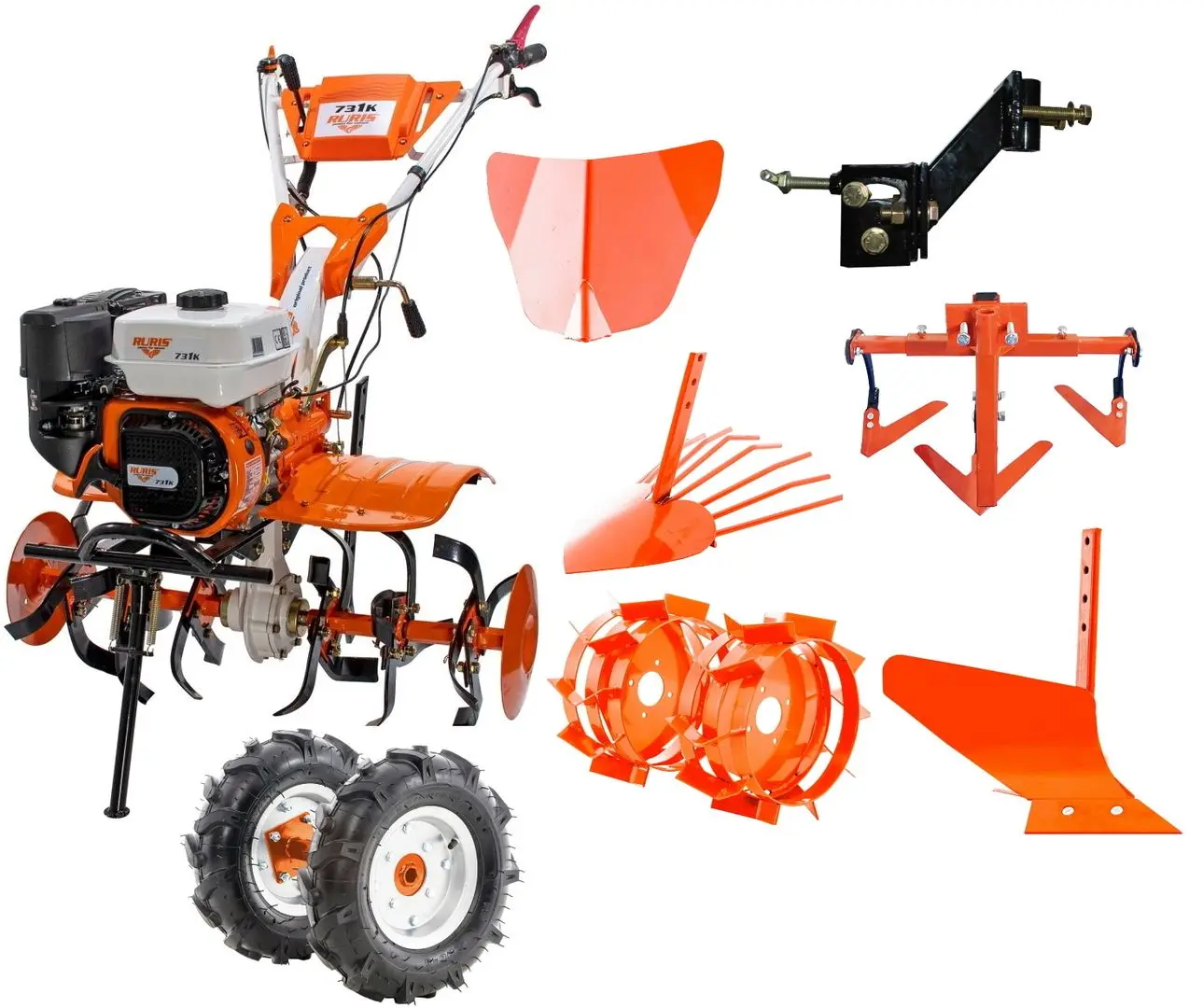 Мотокультиватор Ruris 731K + аксессуары