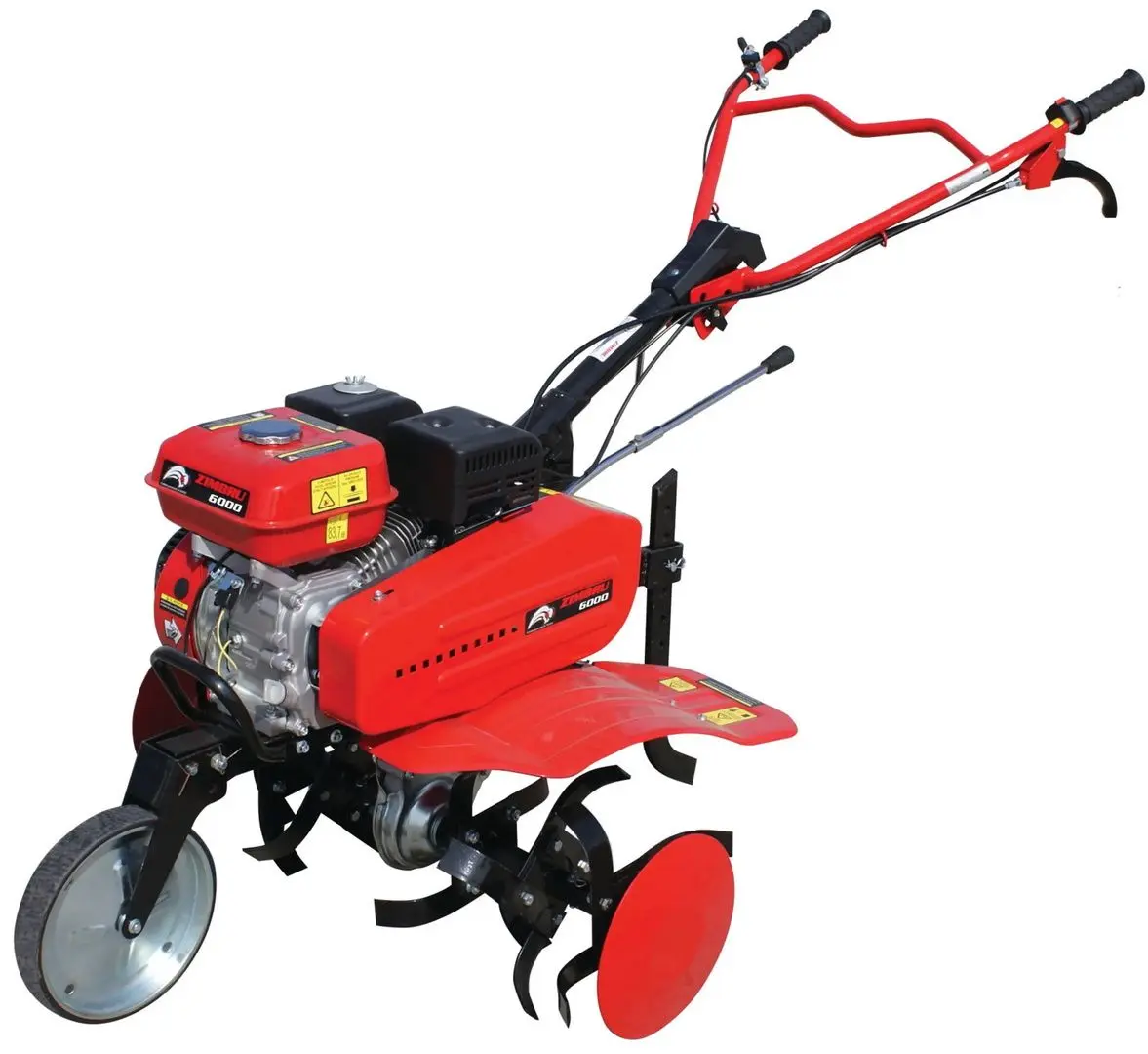 Motosapa Ruris Zimbru + roti cauciucate + rarita reglabila + ulei (Red)