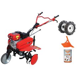 Motosapa Ruris Zimbru + roti cauciucate + rarita reglabila + ulei (Red)