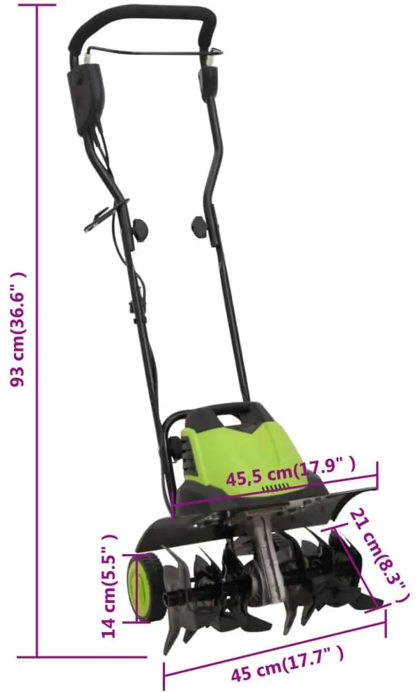 Культиватор электрический VidaXL 93807 - 9