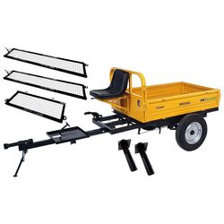 Remorca pentru motocultor cu obloane Progarden Campo RM500C + EASYT32M (Yellow)