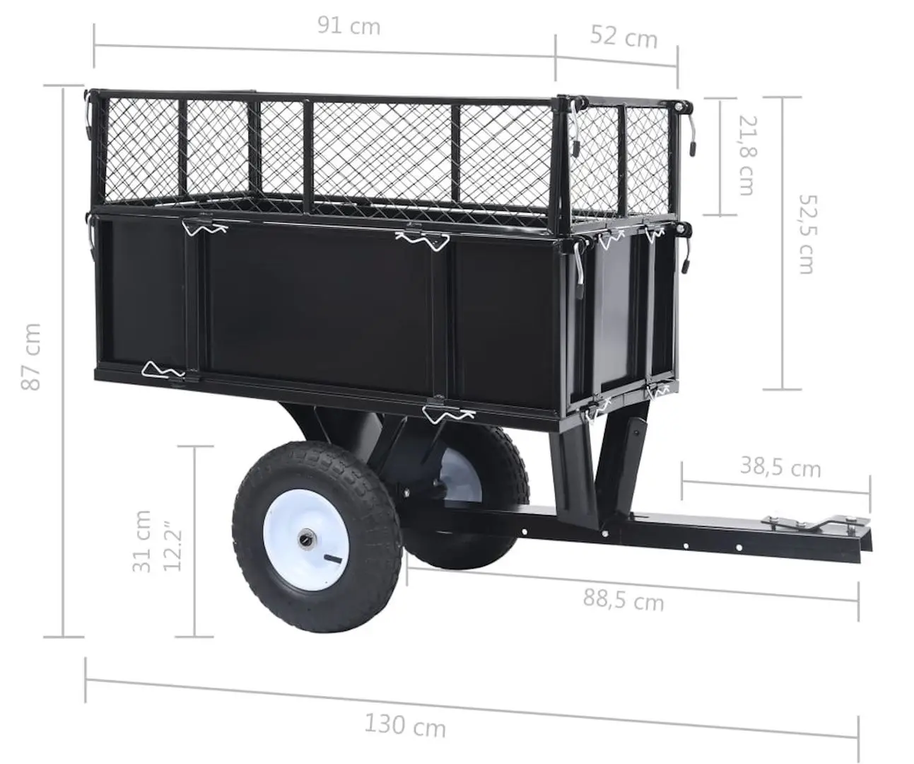 Прицеп VidaXL 92449 (Black)