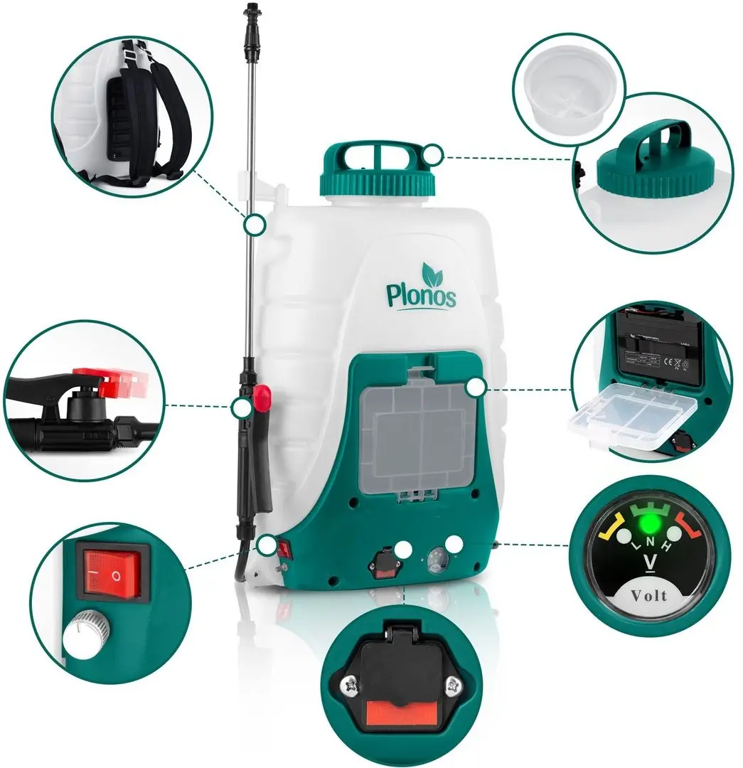 Pulverizator cu acumulator Plonos PL-600 460000 (White/Green)