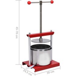 Teasc manual VidaXL 146897 6l (Inox/Red) Thumb