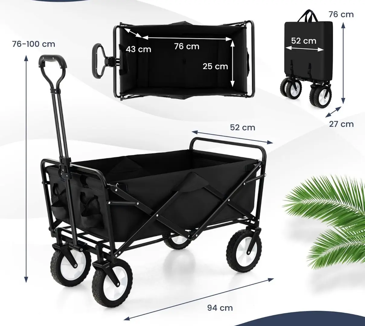 Садовая тележка Costway NP11502DK (Black)