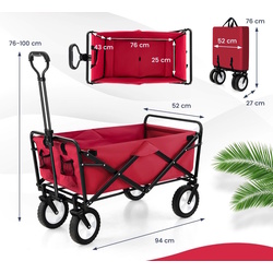 Carucior de gradina Costway NP11502RE (Red) Thumb