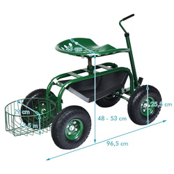 Scaun-carucior de gradina Costway GT3750 (Green) Thumb