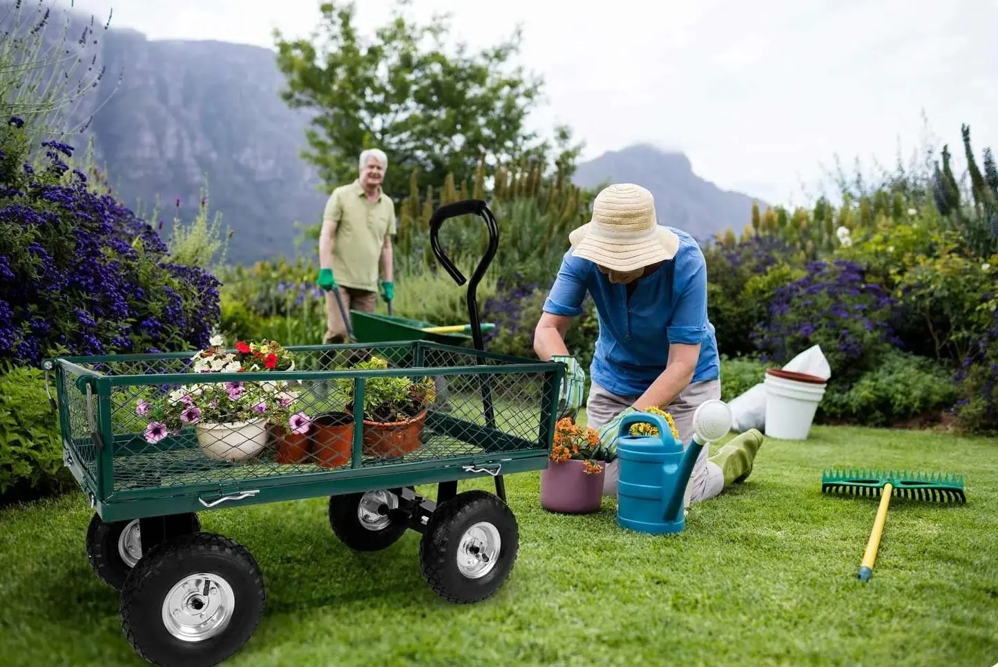 Carucior de gradina Humberg HM-502 550200 100L (Dark Green)