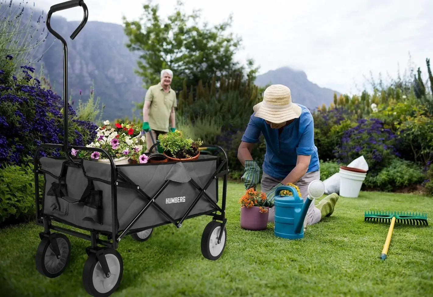 Садовая тележка Humberg HM-504 550400 100L (Gray)