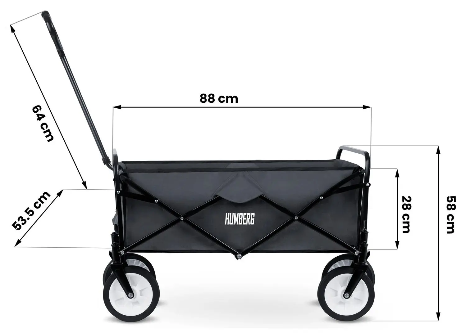 Садовая тележка Humberg HM-504 550400 100L (Gray)