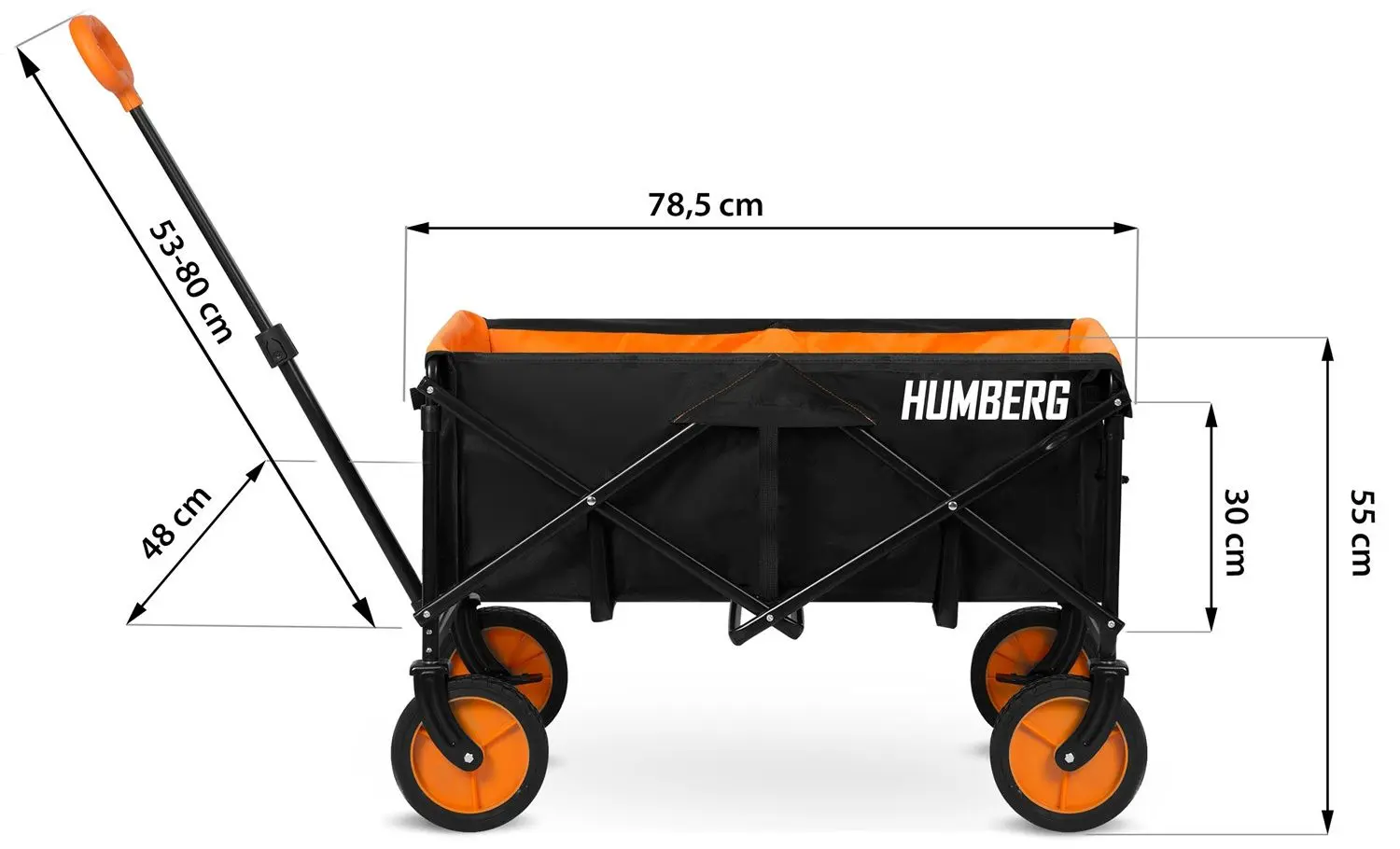 Carucior de gradina Humberg HM-513 (Black/Orange)