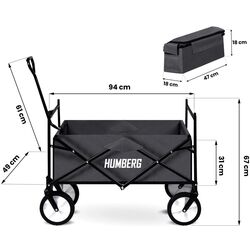 Cărucior de grădină Humberg HM-514 (Grey/Black) Thumb