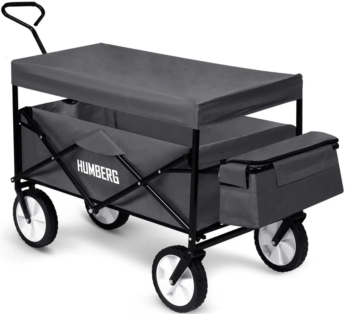 Cărucior de grădină Humberg HM-514 (Grey/Black)